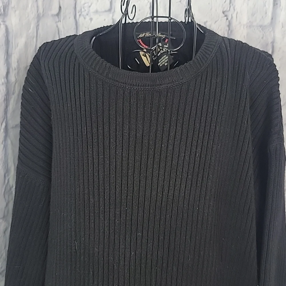 EDDIE‎ BAUER Legend Black Cotton Sweater XL - Picture 2 of 6